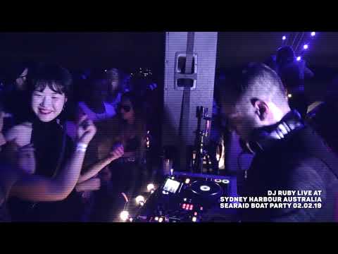 DJ Ruby Live video set at Sydney Harbour Australia, Sea Raid Boat Party, 02-02-19