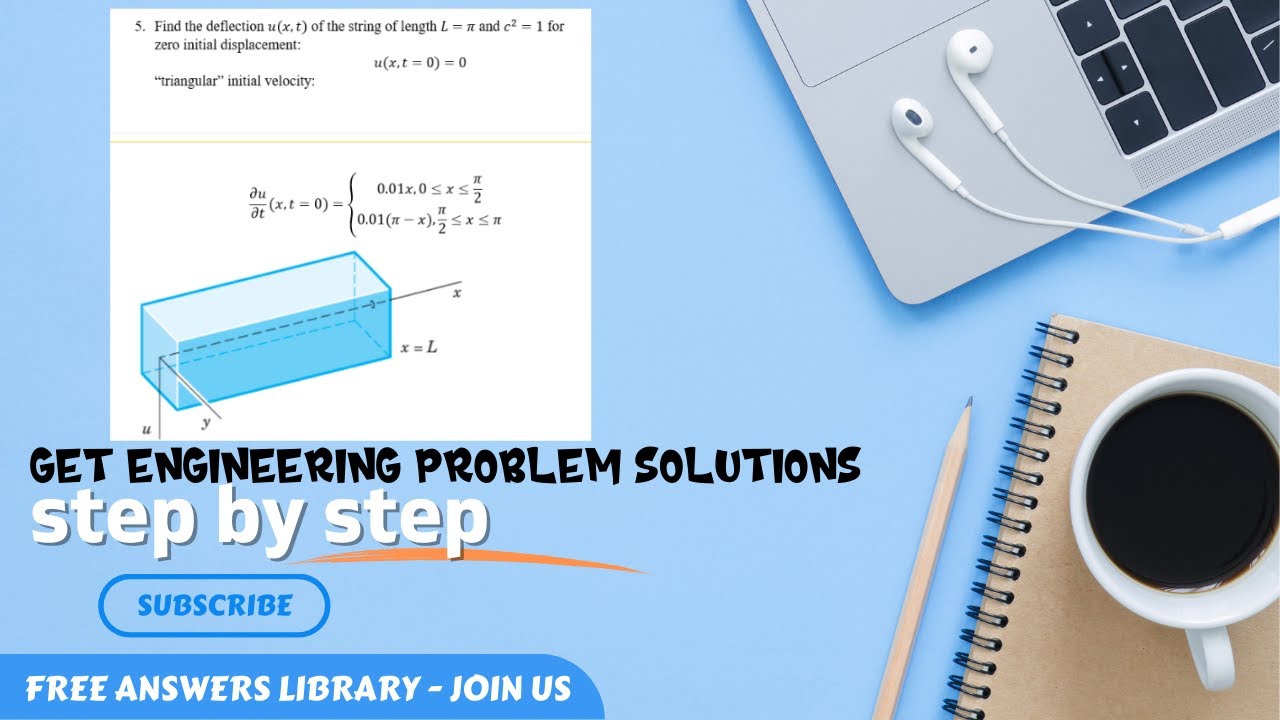 Find the deflection u(x, t) of the string of length L .....| #chegg #freesolutions