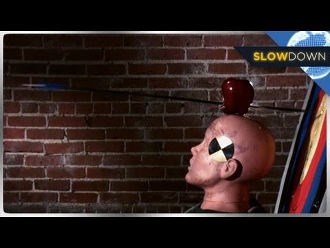 Incredible Arrow Shot in Super Slow-Motion