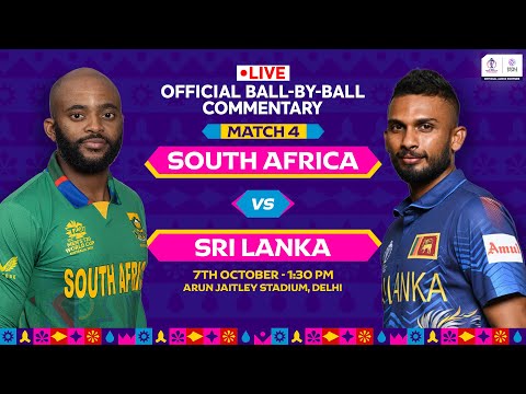 South Africa v Sri Lanka | Hindi Ball-by-Ball Commentary | 4th Match World Cup 2023 #SFvsSL