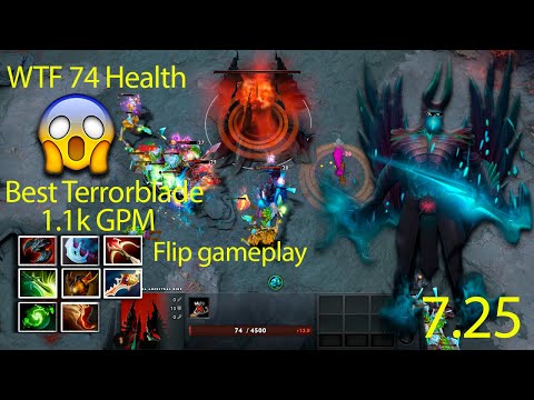 Best Terrorblade 1.1k GPM full game | Divine Rapier flip gameplay | Terrorblade pro Dota 2 7.25