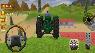 Heavy Fast Driving Cargo Tractor And Trolley  Simulator Gameplay #tractor #gameplay #gaming