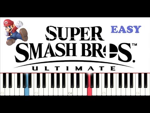Super Smash Bros Ultimate - Main Theme (EASY Piano Tutorial)