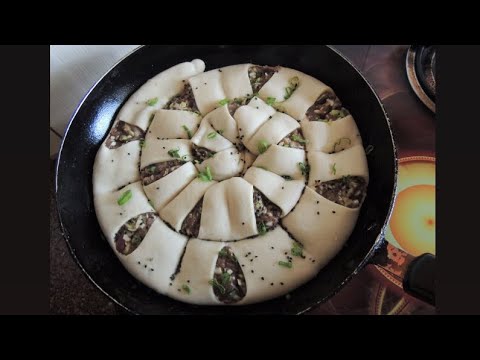 How to make fry pan baozi/steamed bun /Very Easy fry pan recipe
