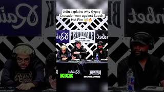 Download lagu Adin explains why Gypsy Crusader won against Supah Hot Fire 😳🔥 #ytshorts #kick #viral #fyp #adinross mp3