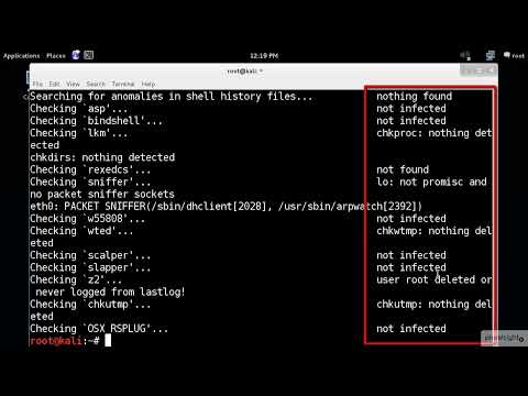 Scan Your System for Rootkits ｜ Installing and Configuring Kali Linux
