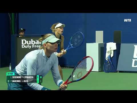 Highlights: Dubai R1 - Siegemund/Zvonareva vs. Marcinko/Ruzic - 2026 Dubai Duty Free Tennis