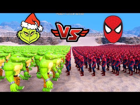 10.000 ÖRÜMCEK ADAM VS 10.000 GRİNCH! 😱 - Süper Kahramanlar