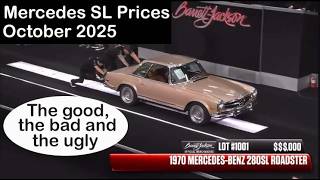 Aukcja Mercedesów SL Scottsdale 2025 - ceny w USA lepsze niż w UK!
