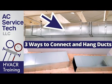 HVAC Sheet Metal Basics! 3 Methods For Hanging Duct!