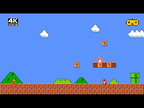 Super Mario Bros. (1985) Gameplay | 10 Minutes of Classic Platforming in 4K