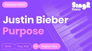 Purpose (Higher Key - Piano karaoke demo) Justin Bieber