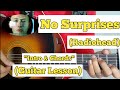 No Surprises - Radiohead | Guitar Lesson | Intro & Chords | (With Tab)