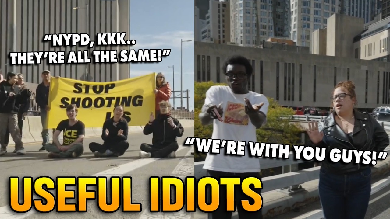 Drivers beg anti-ICE protesters for passage as they block ALL entrances to the Brooklyn Bridge