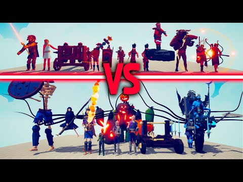 MEGA SPOOKY TEAM vs MEGA ANCIENT TEAM - Totally Accurate Battle Simulator TABS