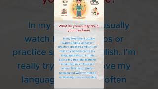 IELTS Speaking Part 1 | What do you usually do in your free time? #ieltsbeginner #noitienganhtuso0