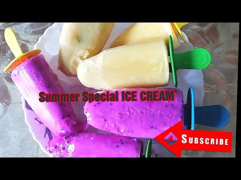 Homemade ICE CREAM Bar l Dragon fruits and Mango ice cream Bar