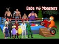 Baba VS Monsters Part 1 Baba VS Monster Fight Gulli Bulli And Monster Boxing Fight MJOH Toons