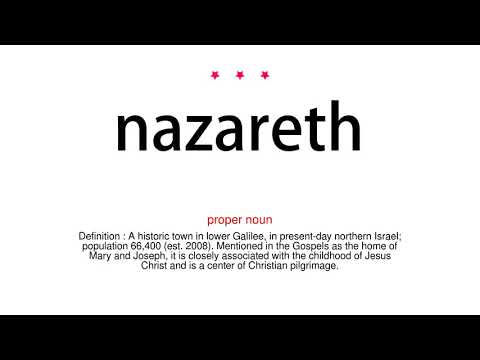 How to pronounce nazareth - Vocab Today
