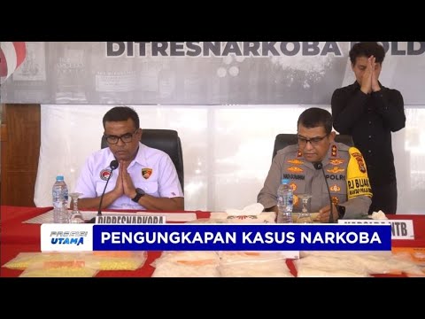 POLDA NTB  KONFERENSI PERS PENGUNGKAPAN KASUS NARKOBA