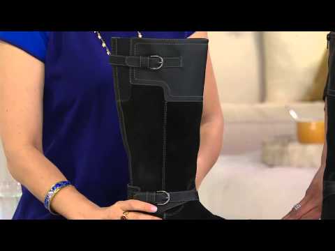 Clarks Tall Shaft Suede Boots - Whistle Woven with Leah Williams