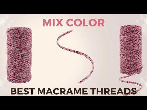 Baby Pink , White , Black Rounded Crochet Thread
