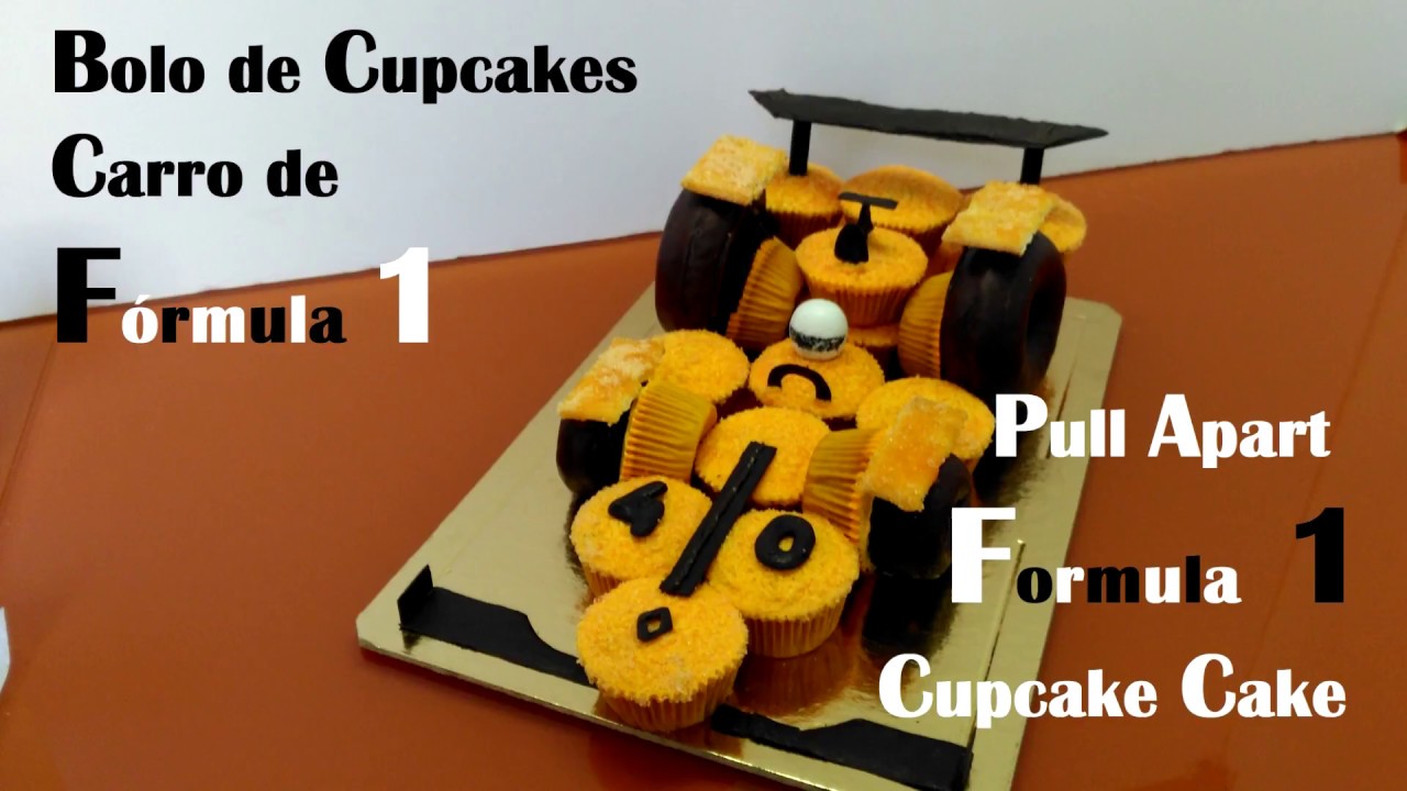 Bolo de Cupcakes Carro de Fórmula 1 - Formula 1 Pull Apart Cupcake Cake -ENGLISH SUBTITLES