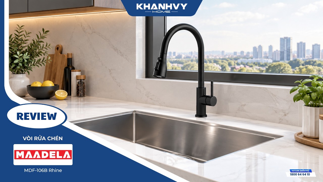 Vòi rửa chén Maadela MDF-106B Rhine
