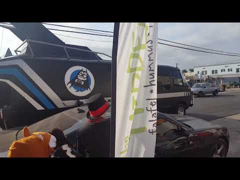 Parallel parking the Aquabats Battletram (December 16th, 2017 in Long Beach)