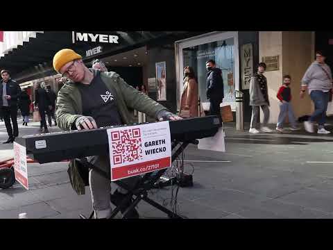 1st Buskers World Cup in Gwangju.  Gareth Wiecko,  Bourke Street Mall,  Melbourne,  Australia.