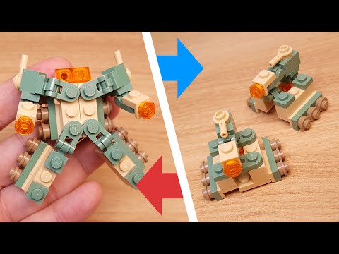 LEGO brick transformers mech MOC tutorial - Tank Combiner - Dual Tank #LEGO #レゴ #レゴ合体ロボ #레고합체로봇