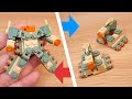 Micro LEGO brick tank combiner mech - Dual Tank