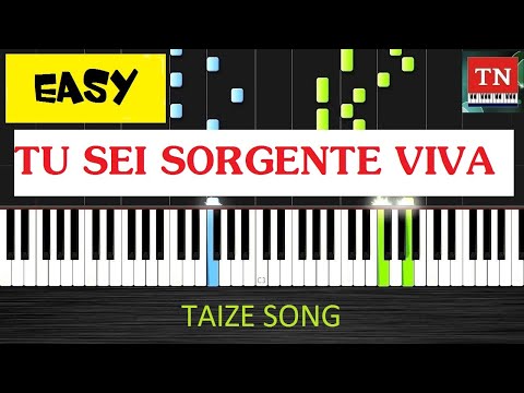 Tu sei sorgente viva - Taizé | Piano tutorial | Very Easy