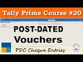 Post Dated Cheque Management In Tally Prime Chapter 20 Tally Prime Course