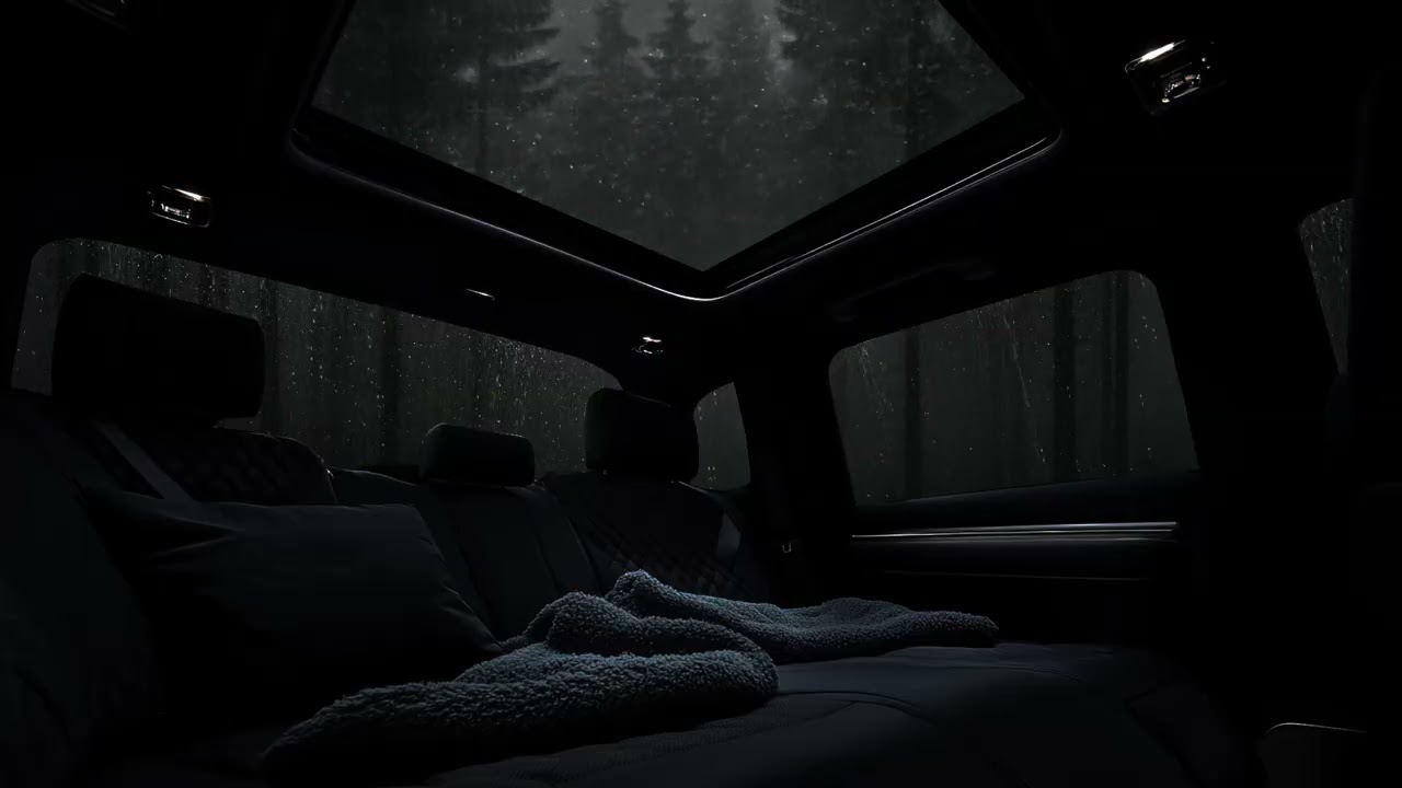 🌧️ Warm car – rain falling gently – relaxing rain ambience to soothe your soul