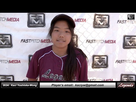 2024 Kaci Yoshioka Wong 4.2 GPA Lefty Slapper, Outfield & 1st Base Softball Skills Video - Legends