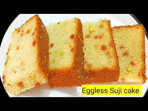 Eggless Sooji Cake 🎂 | No Oven, No Maida | Super Soft & Spongy Cake Recipe”