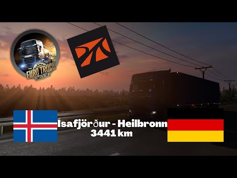 Euro Truck Simulator 2 | Promods 2.51 | Ísafjörður (IS) - Heilbronn (DE) | Silent Gaming |Timelapse