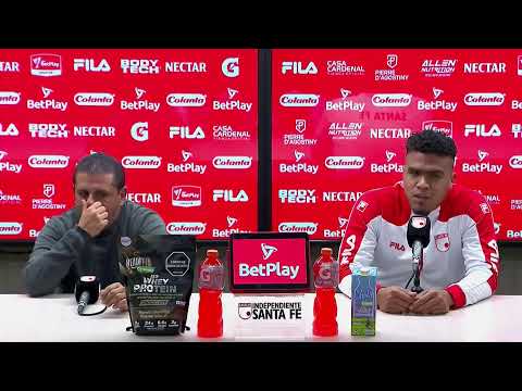Rueda de prensa de Santa Fe tras su partido con Bucaramanga