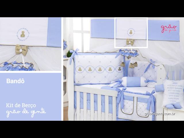 Quarto para Bebê sem Cama Babá Elegance Teddy Azul | Ref: 59209