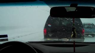 preview picture of video 'Texas Christmas eve Snow storm on I-20 (20 miles East of Abilene)'