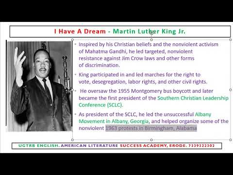 I Have a Dream #martinlutherkingjr #ugtrb #literature #english #pgtrb #trb #beoexam #ihaveadream