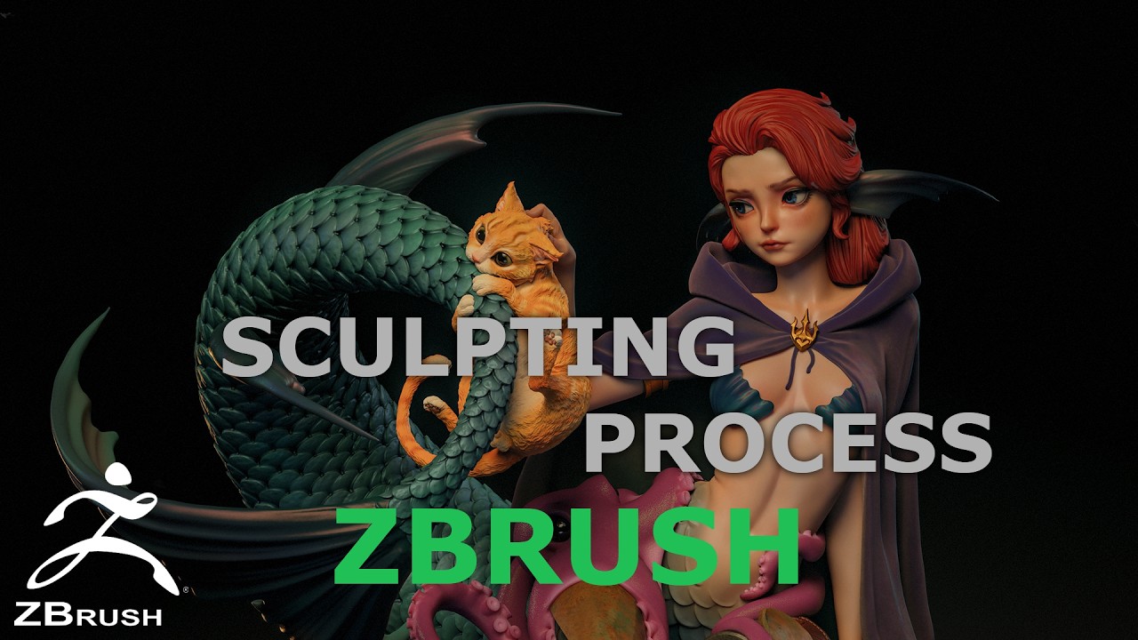 From Sphere to Siren: Full Character Sculpting Process with Zbrush