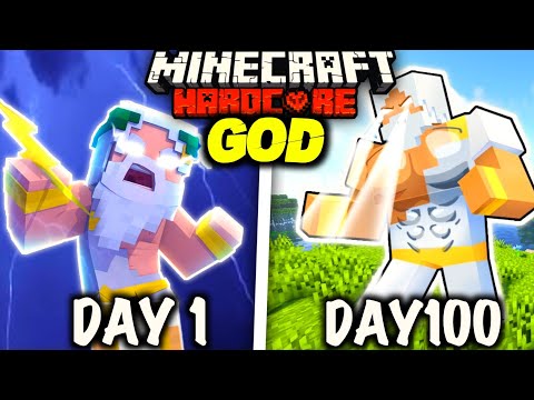 I Survived 100 Days as GOD in Hardcore Minecraft (hindi)