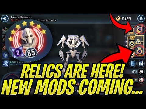 Relics Are Here! Relic Overview Guide + New Mod Tiers Coming Eventually... | Galaxy of Heroes Video