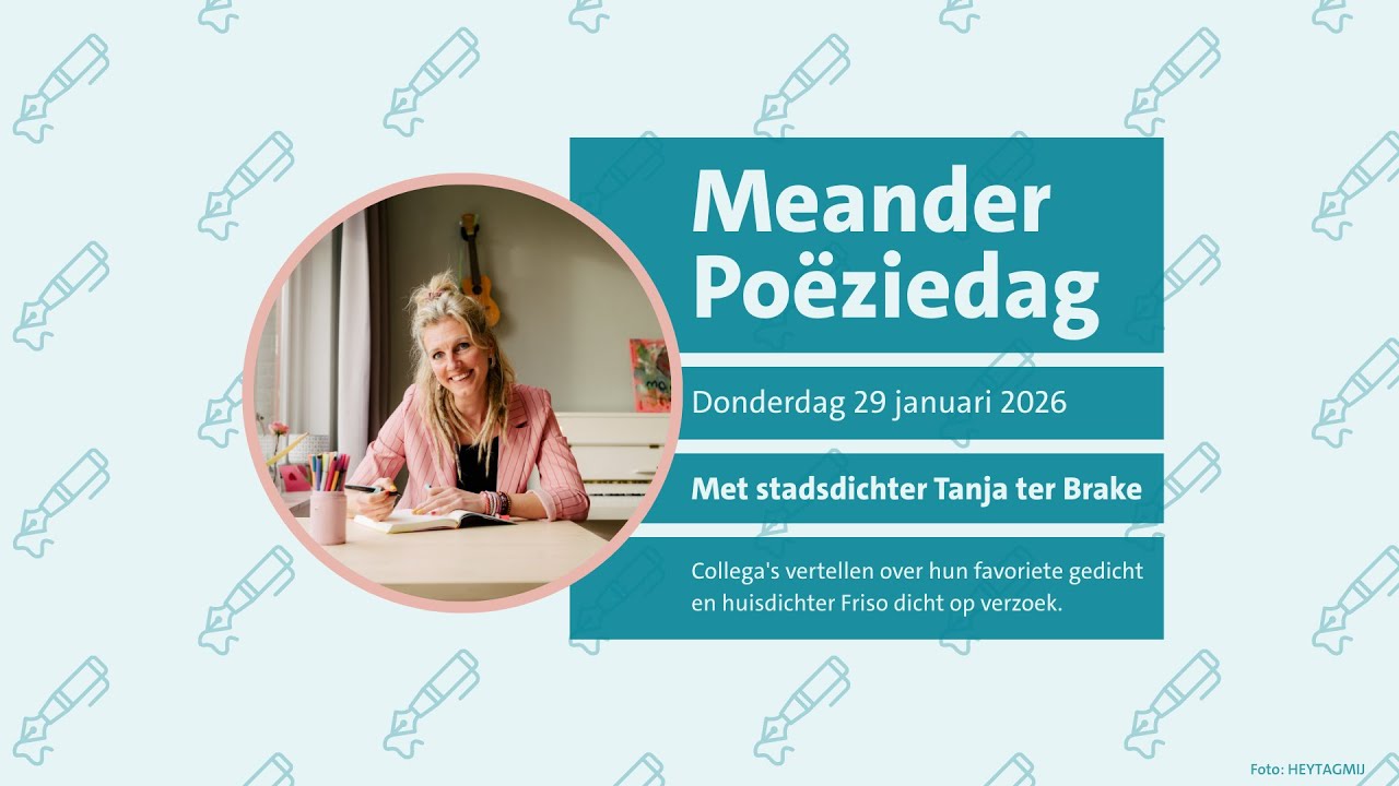 Poëziedag 2026: voordracht Stadsdichter Tanja ter Brake