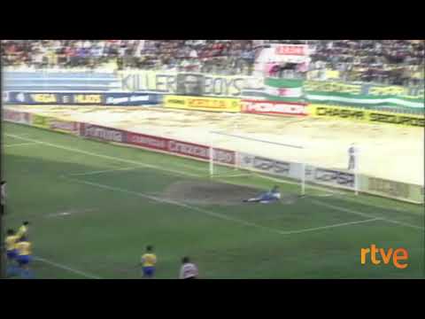 Cádiz 2 - Logroñés 0. Liga 1991-92