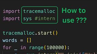 Python Memory Tricks: tracemalloc + sys.intern()