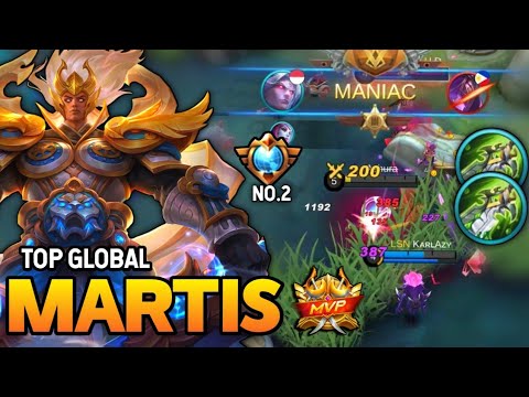 MANIAC! MARTIS BEST BUILD 2021 | TOP GLOBAL MARTIS GAMEPLAY | MOBILE LEGENDS✓