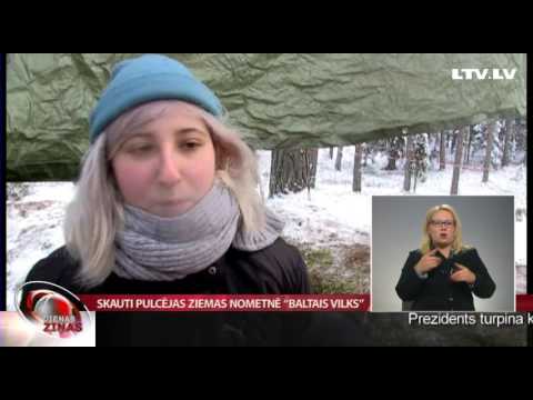 Skauti pulcējas ziemas nometnē “Baltais vilks”